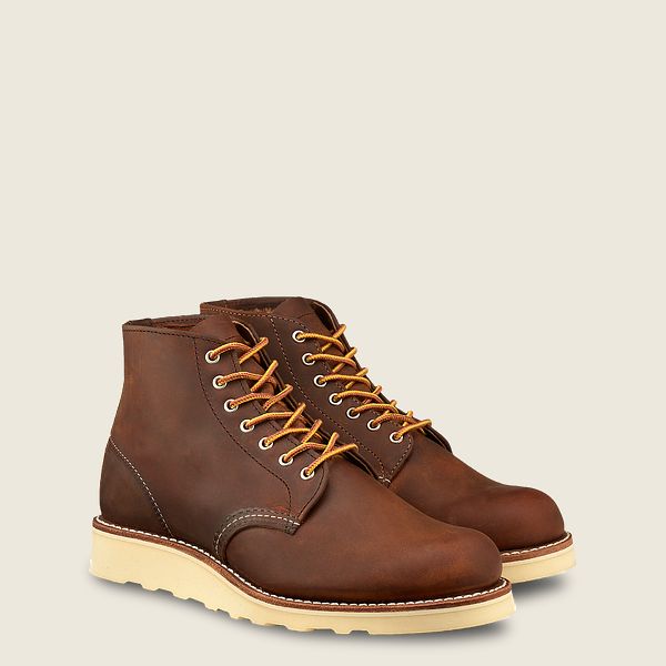 レッド ウィング(Red Wing) 6インチラウンド - ショートラフ＆タフレザー ブーツ レディース カッパー JP62187